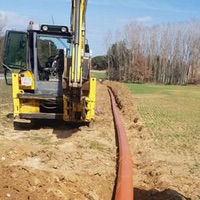 Canalització de desaïgua a Vidreres