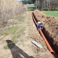 Canalització de desaïgua a Vidreres