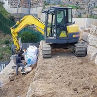 Construcció de murs de rocalla a Rocagrossa, Lloret de Mar
